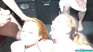 Ginger Bukkake with Sexy Aloralux and Mandy Foxxx