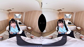 Japanese Beauty Craves VR Passion With Long Hair POV