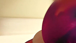 Big Fat Ass White Maid Lady on Step Ladder Cleaning Kitchen Counter in Mini Dress and Panty Pull to the Side - Try Not to Cum