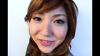 18-year old Asian hottie with a bubble butt takes a load on her ass