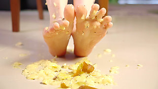 Barefoot Fruit Crush & Feet Licking