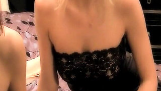 Kitties Licks Scene-3_two Gorgeous, Slim Lesbian Babes Masturbate with Their Dildos