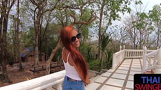 Asian babe's juicy ass in POV gloryhole action