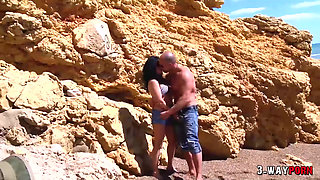 3-WayPorn - 2 French tiny college girl try porn first time outdoors