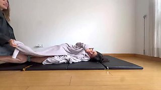 Lesbian Teen BDSM Tickle Game with Leather Jacket Domination - Scarlettandc