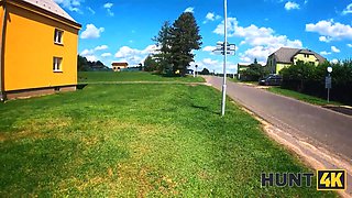 Hunt4k. red haired babe was truly innocent to fuck while gf was witnessing