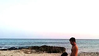 Sexy Couple's Public Beach Adventure