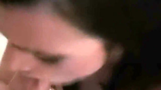 Black-haired Beauty Sucks and Fucks in the Kitchen
