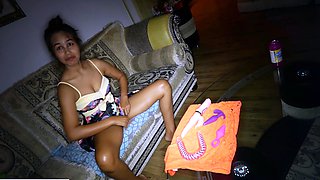 Farang dildoing a Thai teens bubble butt