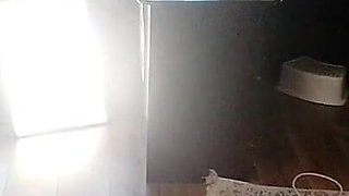 Amateur Woman Has Fun Trying on Clothes and Cutting Them