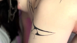 Cute Teen Goth Girl Fucks Her Anal and Gapes Her Tight Asshole
