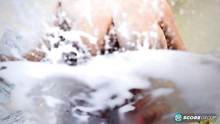 Lusty redhead angel Bhiankha is enjoying touching her sweat hole