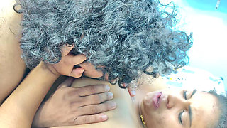 Boobs suck and nipple lick