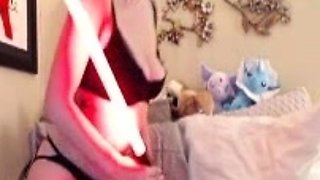 Tattoed Amateur Webcam Girl Hot Dildo Action Masturbation