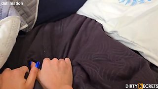 Step Sister Fucks Step Brother Next To Sleeping Step Dad - Doggystyle & Wet Pussy