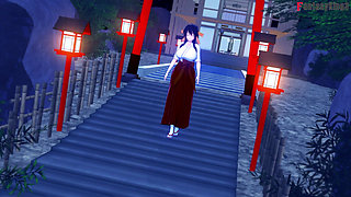 Rias Gremory kimono sex at the festival - DXD NTR Madness Series