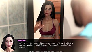 Natural big tits babe gets naughty in a taboo game