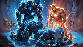 Lustrender: Nova Sentinel Vixen Superheroine Orgy Chain Fuck - Ai Video