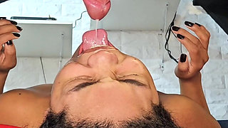 Fucking My Slave's Throat Until Gives Milk in Her Mouth 09/16/2024