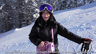 Ski Instructor Fucks Sexy Tattooed Girl In Doggy Style After Lessons