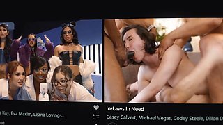 ADULT TIME - Baddie Katie Kush Stretches Asshole For FIRST TIME ANAL 3-WAY  Spitroast With In-Laws!: Porn