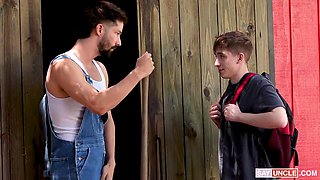 Eddie Patrick Catches Trespasser Jacob King Sneaking On His Private Property And Pounds His Hungry Asshole