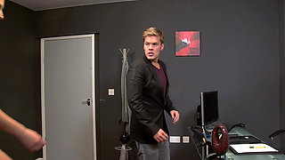 Small titted secretary gets fucked in the office