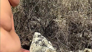 Masturbating My Hairy Pussy While Exploring Nature
