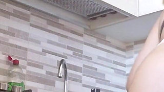 Naughty Hottie in the Kitchen