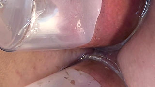 Extreme Close up Double Vacuum Pumping Ass and Pussy