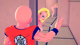 Krillin Almost Finds Android 18 and Roshi Fucking - Dragon Ball Zex Series