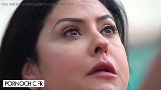 Busty MILF Clea Gaultier Fucks Hard by the Pool - Big Tits & Big Ass Brunette