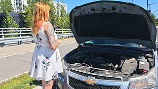 My Car Broke Down. a Stranger Fixed It in Exchange for a Blowjob and Sex.