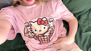 Pink Tee Pixie Bed Phone Glow - Panty Tease to Finger Bliss