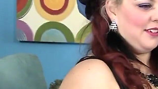 Buxom Bella gets her boobs measured and slides big cock in her wet pussy