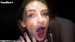 That's it girl, deepthroat it off!