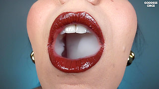 Inhale My Smoke - Close-up of My Mouth and New Sexy Lipstick