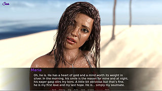 Wet Bikini Wearing Wife in Beach