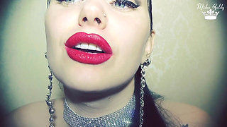 Valentines red marks on glass