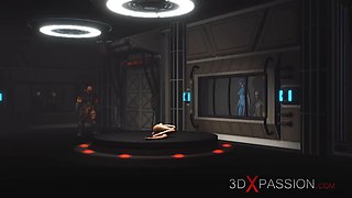 Realm 51. a sexy teenage blonde gets pounded hard by sci-fi soldier in the lab