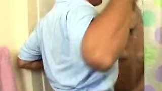 Sexy teen Chasity Bliss gets naked and has a shower while