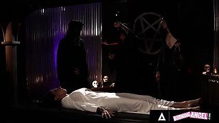 Halloween Exorcism Gangbang - Lily Lane Takes DP & Cum in Mouth