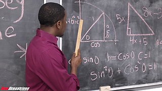 Nasty School Cheerleader Wants a Different Kind of Tutoring from Her Black...