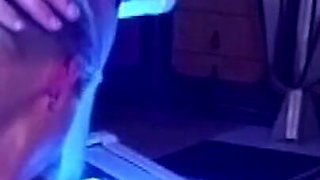 Tanning Bed Threesome Blonde Slut Devoured and Double Pounded