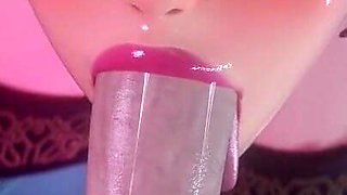 [kpop Demon Hunters] Zoey Sloppy Blowjob 3D Animation