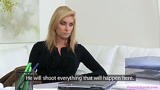 Casting director luved this blondes body in rosy underwear - female agent