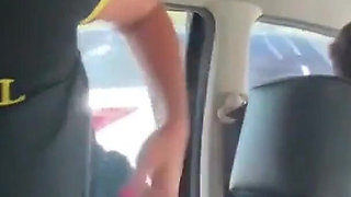 Sucked Her Stepson While the Cuckold Was Driving