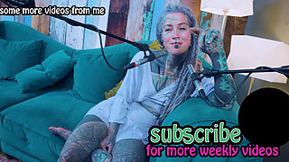 I talk about G - Grattitude- ASMR podcast SFW talking goth skinny girl dreadlocks tattoo model inked girl