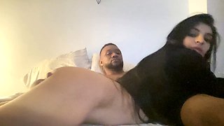 Skinny girl, dick sucking, amateur interracial