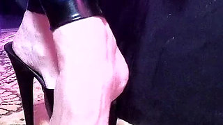 Eva Latex Leggins Footjob Fetish Big Ass Mistress Femdom Rubber BDSM